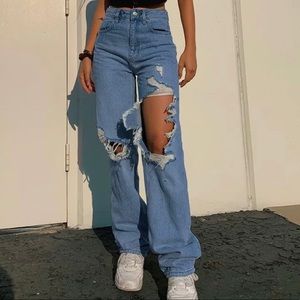 baggy denim jeans